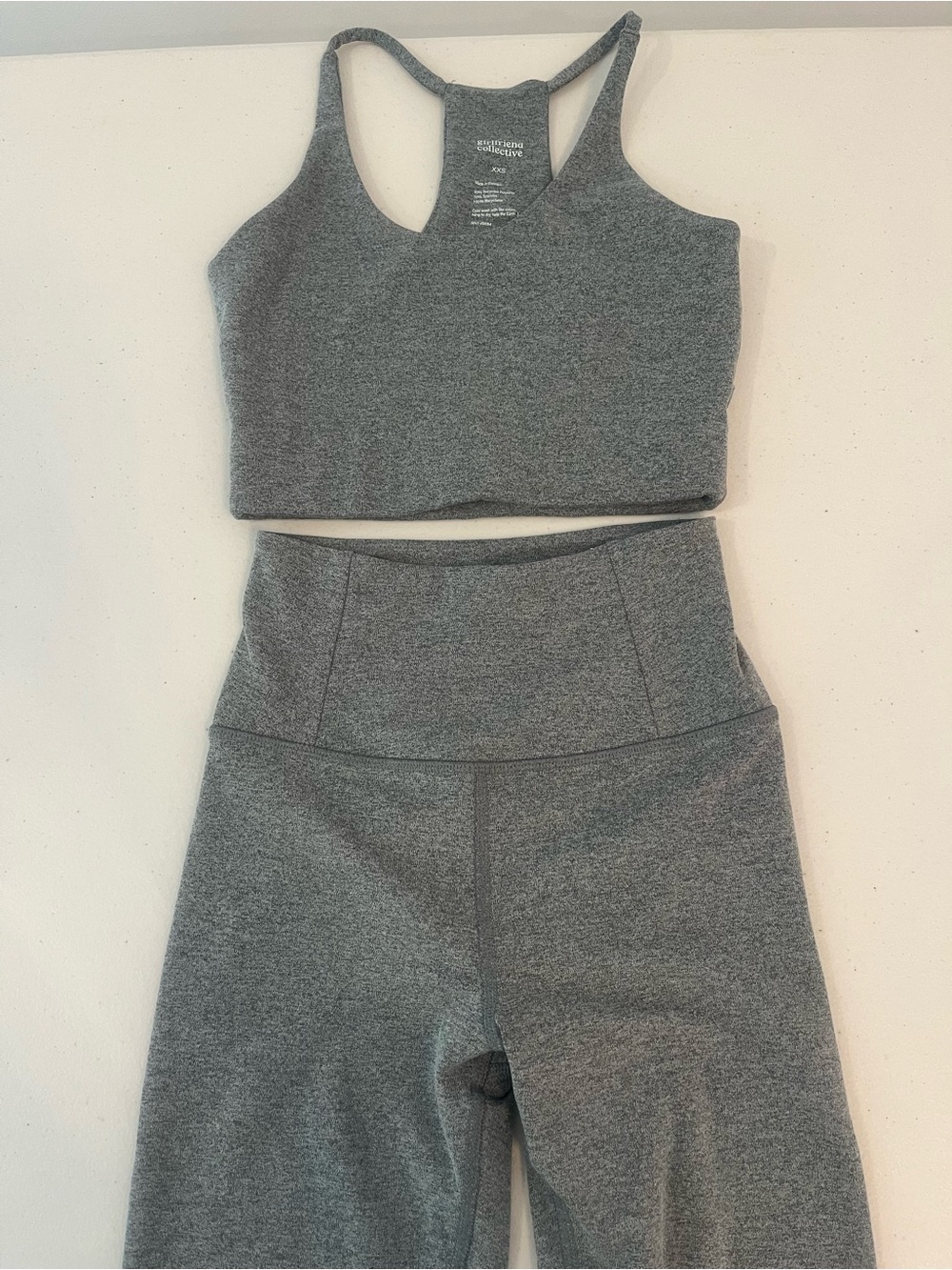 girlfriend collective women’s xxs or larger kids Matching Set in Heather Gray